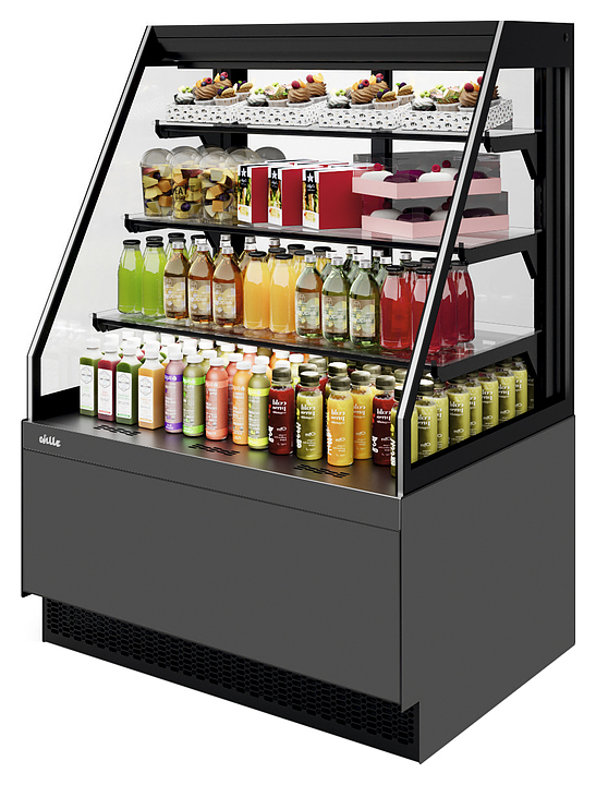 Витрина кондитерская Chilz VETE II KUB OFT 130 серый матовый, металлик