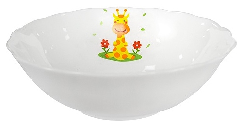 Салатник ROAL HKW60 Ø 15 см 400 мл (стеклокерамика) белый с рисунком «жирафик»