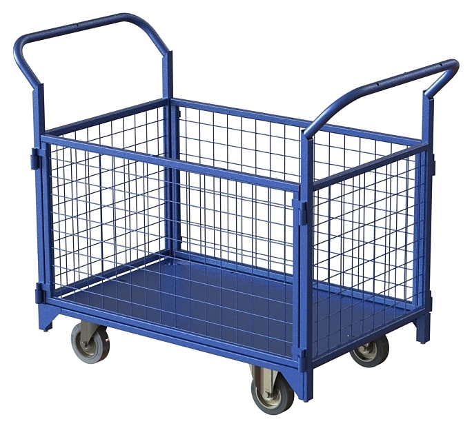 Тележка платформенная MetallCart ТС5 с сетчатыми бортами