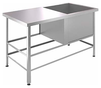 Ванна моечная CRYSPI ВМШЦ Э1Л (L=1210, S=630, H=870, G=400)