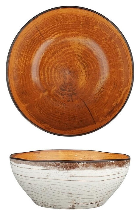 Салатник P.L. Proff Cuisine WM 24416 Wood Fusion 700 мл d=15,5 см h=6,4 см (фарфор)