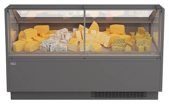 Витрина холодильная Levin DELLA ЗУ 2400х1320х1180 мм (выносной агрегат) угловая внутренняя без боковин