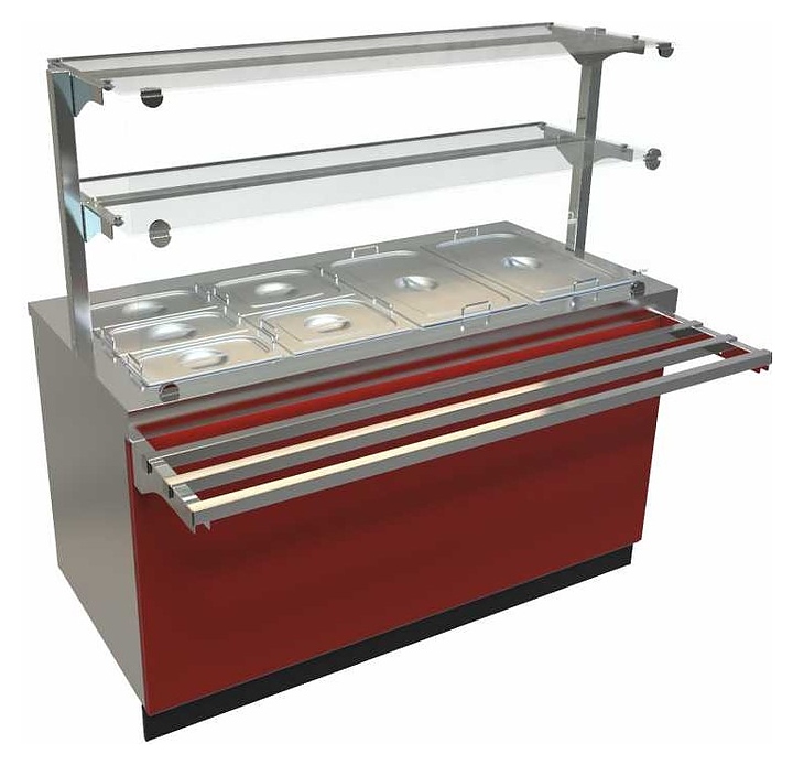 Прилавок-мармит Abat ЭМК-70Е-03 для вторых блюд бордо