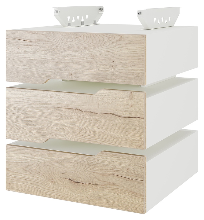 Тумба подвесная КОБОР T-3 white/natural