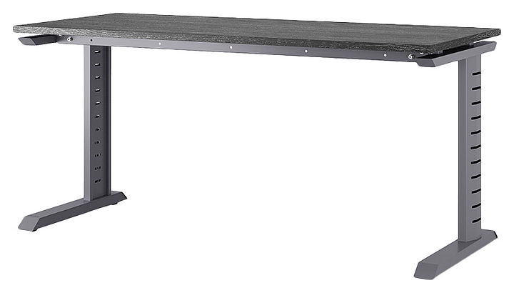 Стол офисный КОБОР L2-140/60 graphite/glazed