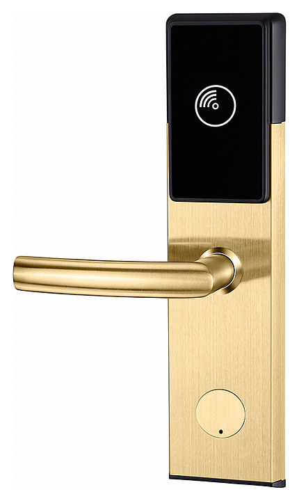 Замок электронный автономный NORWEQ iCLASSIC MF, ручка Practical 5, с цилиндром, отделка золото, левый