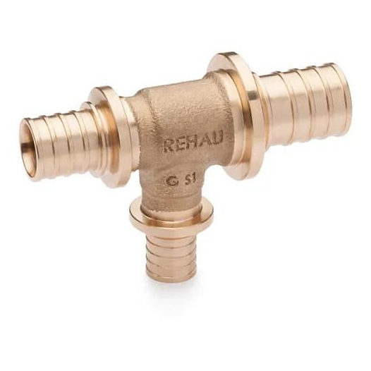 Тройник переходной Rehau для PE-X труб бронза Дн 32х25х25 RAUTITAN PLATINUM RX