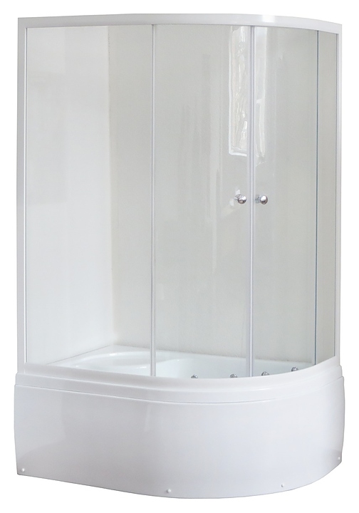 Уголок душевой Royal Bath RB 8120BK-T-L 120х80х220 см, прозрачное, белый профиль, левый