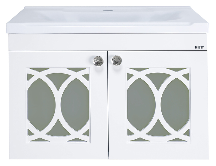 Тумба под раковину Misty Тондо-60 59х40 см, подвесная, белая