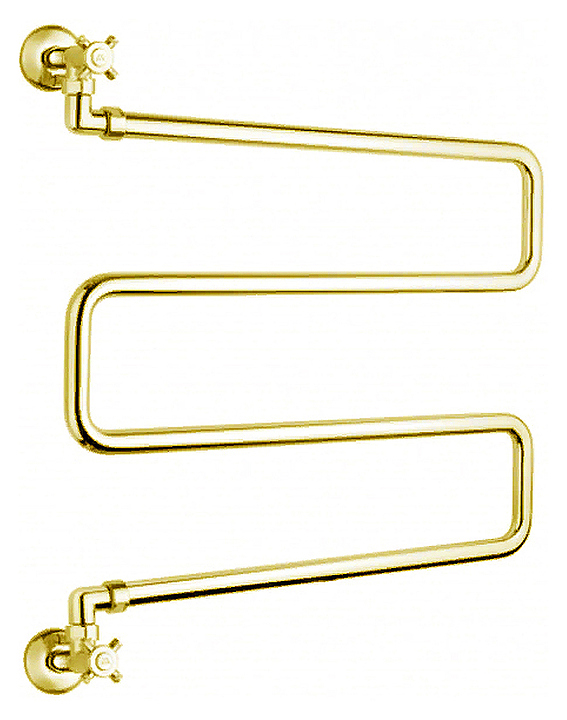 Полотенцесушитель водяной Margaroli Vento 400/SP (поворотный) золото