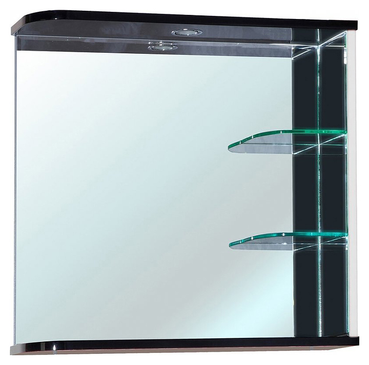 Зеркало Bellezza Рио 70 R черно-белое, правое