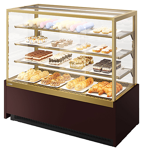 Витрина кондитерская Chilz VETE KUB 130 шоколад, золотой глянец
