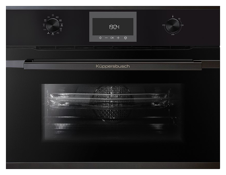 Духовой шкаф с микроволнами Kuppersbusch CBM 6330.0 S6 Black Steel 3400 Вт 43 л 595х559х455 мм черный