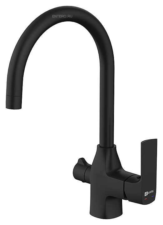 Смеситель для кухни LEMARK Ursus LM7261BL с подключением к фильтру питьевой воды, черный