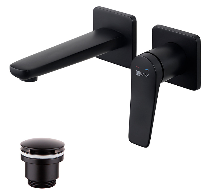 Смеситель для раковины встраиваемый LEMARK Bronx LM3736BL черный