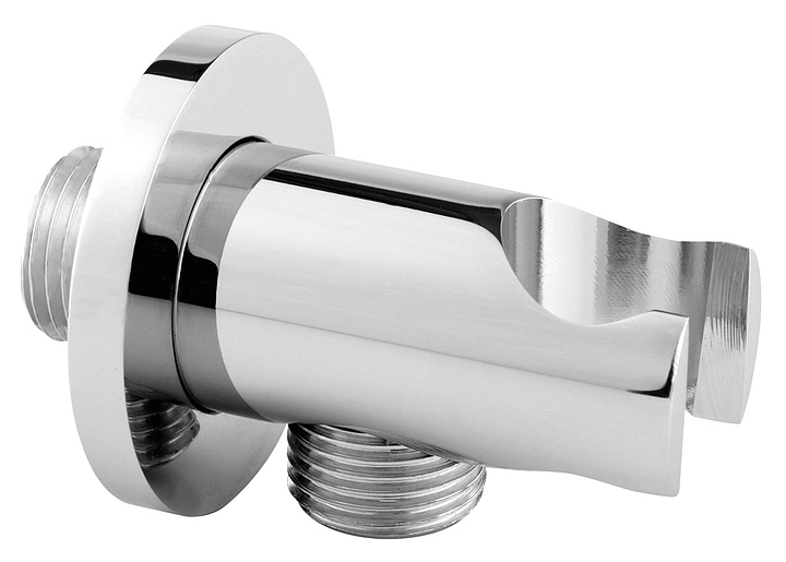 Подвод угловой для душевого шланга с держателем FERRO PKN14