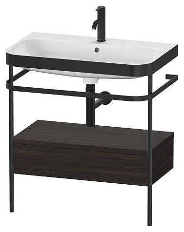 Консоль металлическая с раковиной c-bonded Duravit Happy D.2 Plus HP4742O6969