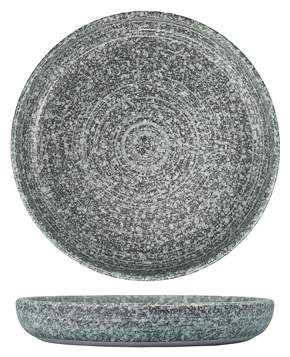 Тарелка с бортом P.L. Proff Cuisine Dark Stone Untouched Taiga 81221903 235х235 мм