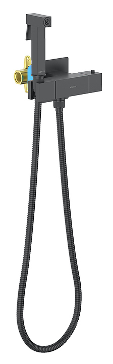 Душ гигиенический с термостатическим смесителем Aquatek Либра AQ1028MB черный матовый