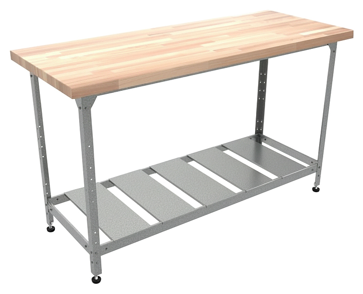 Стол кондитерский Мебель Фронт Бизнес СКБР 1500x500x860 мм, полка-решетка, береза