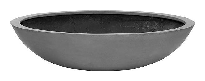 Кашпо Pottery Pots Jumbo bowl (110х27 см) серое матовое