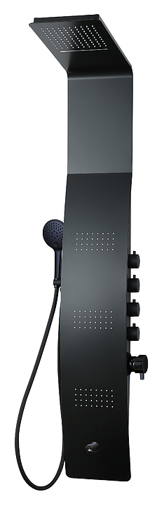 Панель душевая гидромассажная Taliente ТА-G-A04Bb+s с изливом, чёрная