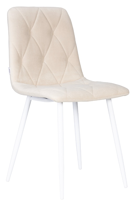 Стул обеденный DOBRIN 006 CHILLY ROMBO (бежевый, белый)