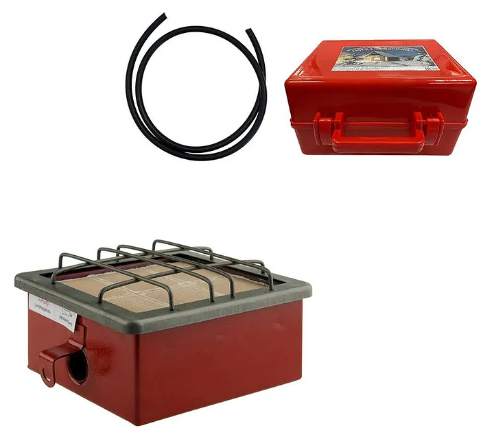 Горелка инфракрасного  излучения Сибирячка ГИИ 2,3 235х150х95 мм темно-красный