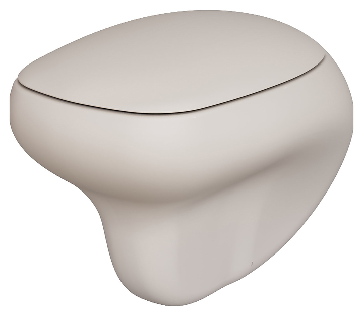 Унитаз подвесной с крышкой-сиденьем Ambassador Diamond 123T20401R-122T20401 бежевый матовый