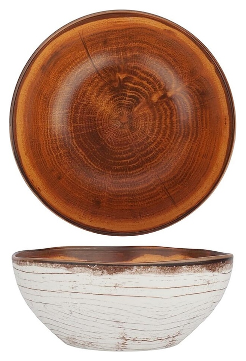 Салатник P.L. Proff Cuisine WM 24420 Wood Fusion 1475 мл d=19,5 см h=8 см (фарфор)