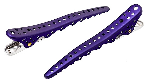 Зажимы для волос Y.S.PARK Shark Clip, 8 шт., алюминий, фиолетовые