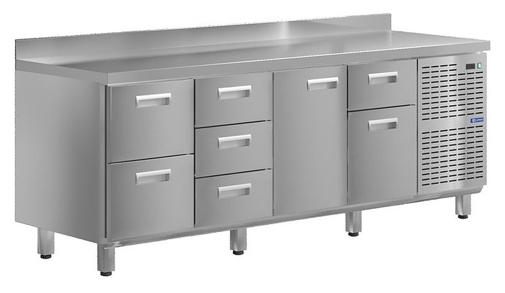 Стол холодильный KAYMAN КСХ-2314/70 (1 дверь, 7 ящиков)