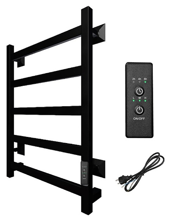 Полотенцесушитель электрический Тругор Пэк сп 20 кв 60х50 см, черный