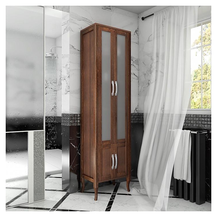 Шкаф-пенал двухстворчатый OPADIRIS Мираж 00-00000050, светлый орех